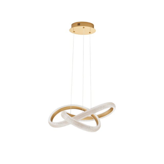 Brass Gold Aluminiun & Acrylic LED 42 Watt 230 Volt 3400Lm 3000K IP20 D: 75.5 H: 120 cm 9748155