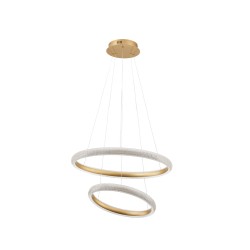 Brass Gold Aluminiun & Acrylic LED 41.5 Watt 230 Volt 3500Lm 3000K IP20 D1: 36.5 D2: 59 H: 120 cm 9748156