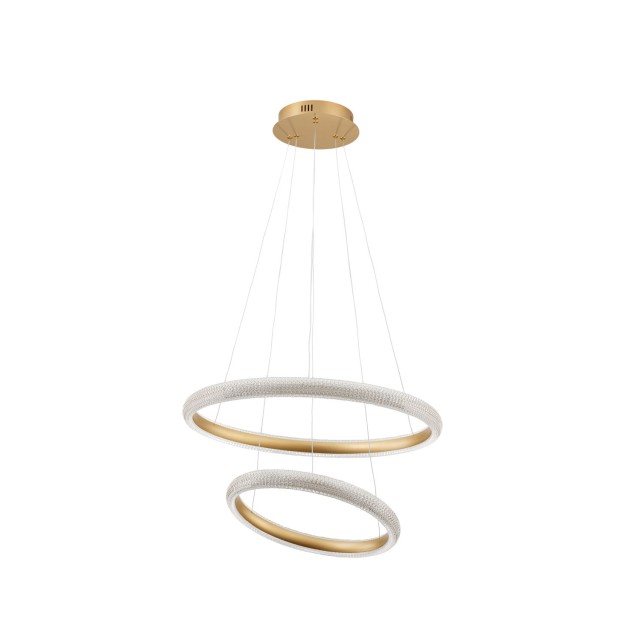 Brass Gold Aluminiun & Acrylic LED 41.5 Watt 230 Volt 3500Lm 3000K IP20 D1: 36.5 D2: 59 H: 120 cm 9748156