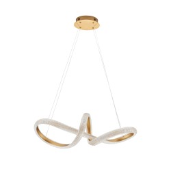 Brass Gold Aluminiun & Acrylic LED 42 Watt 230 Volt 3400Lm 3000K IP20 D: 75.5 H: 120 cm 9748157