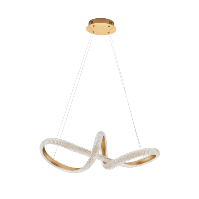 Brass Gold Aluminiun & Acrylic LED 42 Watt 230 Volt 3400Lm 3000K IP20 D: 75.5 H: 120 cm 9748157