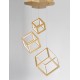Gold Aluminium  & Silicone LED 110 Watt 230 Volt 8250Lm 3000 IP20 L: 56 W: 48.5 H: 156 cm Dimmable 9818232