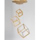 Gold Aluminium  & Silicone LED 110 Watt 230 Volt 8250Lm 3000 IP20 L: 56 W: 48.5 H: 156 cm Dimmable 9818232