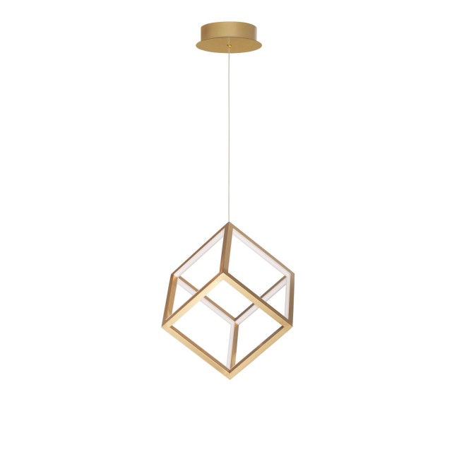 Gold Aluminium & Silicone LED 45 Watt 230 Volt 3375Lm 3000 IP20 L: 25 W: 25 H: 190 cm Dimmable 9818252