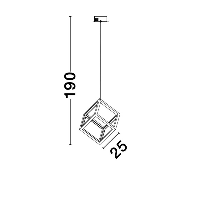 Gold Aluminium & Silicone LED 45 Watt 230 Volt 3375Lm 3000 IP20 L: 25 W: 25 H: 190 cm Dimmable 9818252