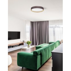 Coffee Brown Aluminium Matt White Acrylic Diffuser LED 47 Watt 230 Volt 3525Lm 3000 IP20 D: 55 H: 8.5 cm 9818451