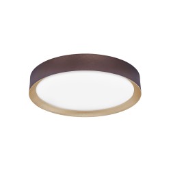 Coffee Brown Aluminium Matt White Acrylic Diffuser LED 47 Watt 230 Volt 3525Lm 3000 IP20 D: 55 H: 8.5 cm 9818451