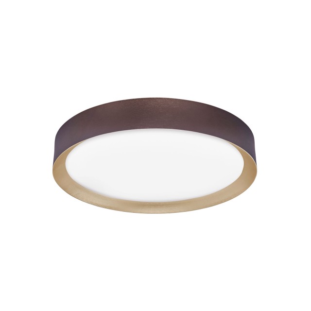 Coffee Brown Aluminium Matt White Acrylic Diffuser LED 47 Watt 230 Volt 3525Lm 3000 IP20 D: 55 H: 8.5 cm 9818451