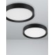 Sandy Black Aluminium Matt White Acrylic Diffuser LED 47 Watt 230 Volt 3525Lm 3000 IP20 D: 55 H: 8.5 cm 9818452