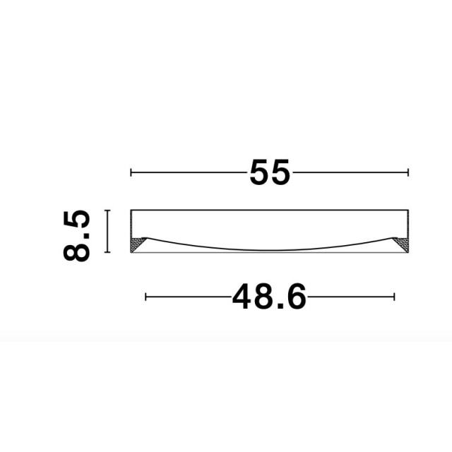 Sandy Black Aluminium Matt White Acrylic Diffuser LED 47 Watt 230 Volt 3525Lm 3000 IP20 D: 55 H: 8.5 cm 9818452