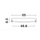 Sandy Black Aluminium Matt White Acrylic Diffuser LED 47 Watt 230 Volt 3525Lm 3000 IP20 D: 55 H: 8.5 cm 9818452