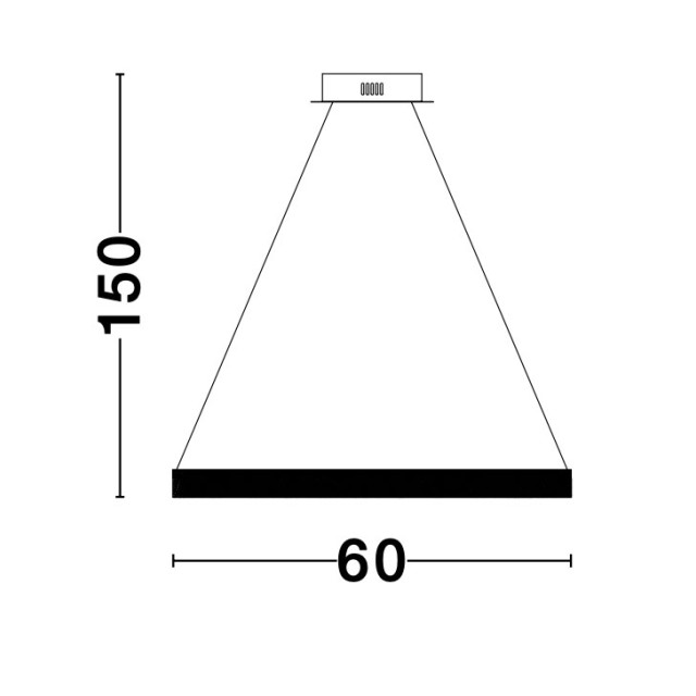 Bronze Aluminium & Acrylic LED 45 Watt 230 Volt 3375Lm 3000 IP20 60 D: 60 H: 150 cm 9818481
