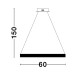 Bronze Aluminium & Acrylic LED 45 Watt 230 Volt 3375Lm 3000 IP20 60 D: 60 H: 150 cm 9818481