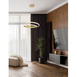 Dimmable Matt Gold Aluminium & Acrylic LED 25 Watt 230 Volt 1900Lm 3000 IP20 D1: 55 D2: 35 H: 120 cm 9818510