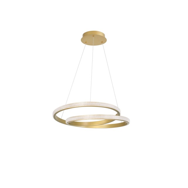 Dimmable Matt Gold Aluminium & Acrylic LED 25 Watt 230 Volt 1900Lm 3000 IP20 D1: 55 D2: 35 H: 120 cm 9818510