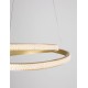 Dimmable Matt Gold Aluminium & Acrylic LED 25 Watt 230 Volt 1900Lm 3000 IP20 D1: 55 D2: 35 H: 120 cm 9818510