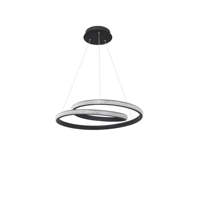 Dimmable Sandy Black Aluminium & Acrylic LED 25 Watt 230 Volt 1900Lm 3000 IP20 D1: 55 D2: 35 H: 120 cm 9818511