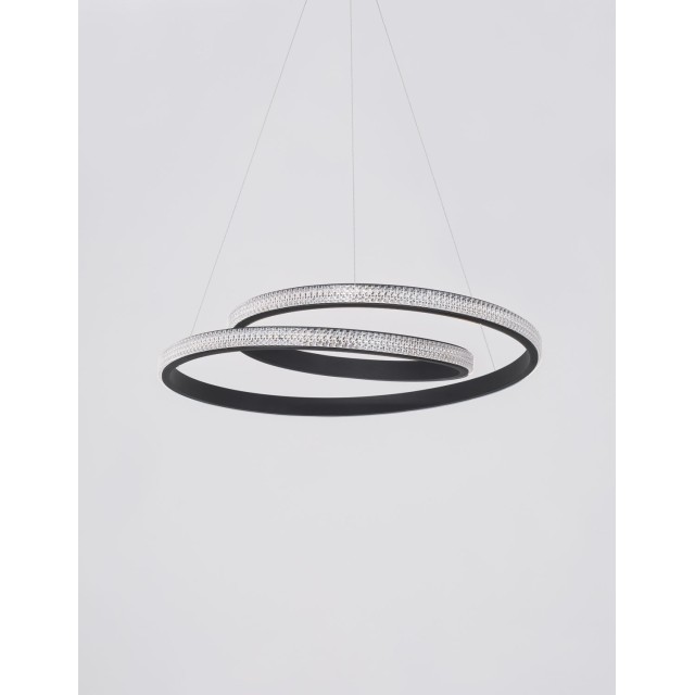 Dimmable Sandy Black Aluminium & Acrylic LED 25 Watt 230 Volt 1900Lm 3000 IP20 D1: 55 D2: 35 H: 120 cm 9818511