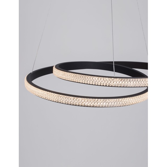 Dimmable Sandy Black Aluminium & Acrylic LED 25 Watt 230 Volt 1900Lm 3000 IP20 D1: 55 D2: 35 H: 120 cm 9818511