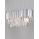 Chrome Aluminum & Crystal LED E14 5x5 Watt 230 Volt IP20 Bulb Excluded L: 70 W: 25 H: 120 cm Adjustable Height