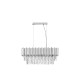 Chrome Aluminum & Crystal LED E14 5x5 Watt 230 Volt IP20 Bulb Excluded L: 70 W: 25 H: 120 cm Adjustable Height