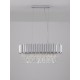 Chrome Aluminum & Crystal LED E14 5x5 Watt 230 Volt IP20 Bulb Excluded L: 70 W: 25 H: 120 cm Adjustable Height