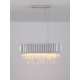 Chrome Aluminum & Crystal LED E14 5x5 Watt 230 Volt IP20 Bulb Excluded L: 70 W: 25 H: 120 cm Adjustable Height