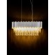 Chrome Aluminum & Crystal LED E14 5x5 Watt 230 Volt IP20 Bulb Excluded L: 70 W: 25 H: 120 cm Adjustable Height