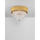 Gold Aluminum & Crystal (118 pcs) LED E14 6x5 Watt 230 Volt IP20 Bulb Excluded D: 50 H: 35.5 cm
