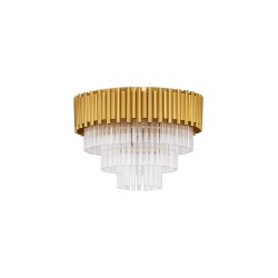 Gold Aluminum & Crystal (118 pcs) LED E14 6x5 Watt 230 Volt IP20 Bulb Excluded D: 50 H: 35.5 cm