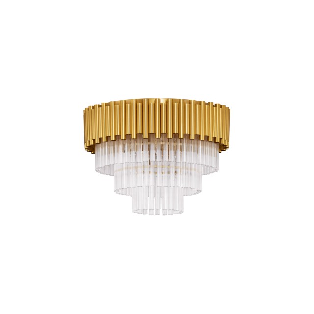 Gold Aluminum & Crystal (118 pcs) LED E14 6x5 Watt 230 Volt IP20 Bulb Excluded D: 50 H: 35.5 cm