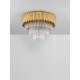 Gold Aluminum & Crystal (118 pcs) LED E14 6x5 Watt 230 Volt IP20 Bulb Excluded D: 50 H: 35.5 cm