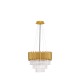 Gold Aluminum & Crystal (96 pcs) LED E14 5x5 Watt 230 Volt IP20 Bulb Excluded D: 39 H1: 35 H2: 120 cm Adjustable Height