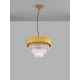 Gold Aluminum & Crystal (120 pcs)LED E14 6x5 Watt 230 VoltIP20 Bulb ExcludedD: 50 H1: 35 H2: 120 cm Adjustable Height