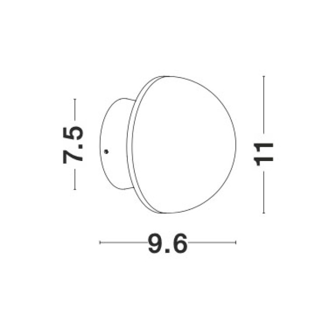 White Gypsum & White Alumimium LED 6 Watt 220-240 Volt 160Lm 3000 IP20 D: 11 W: 9.6 H: 7.5 cm 9831050