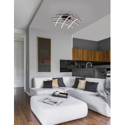 DimmableSandy Black Aluminium& AcrylicLED 36 Watt 230 Volt1800Lm 3000 IP20D : 59 W: 59 H: 15 cm 9848136