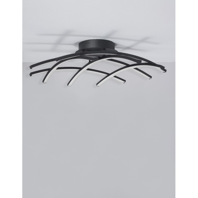 DimmableSandy Black Aluminium& AcrylicLED 36 Watt 230 Volt1800Lm 3000 IP20D : 59 W: 59 H: 15 cm 9848136