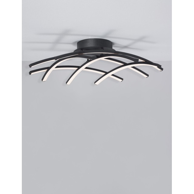 DimmableSandy Black Aluminium& AcrylicLED 36 Watt 230 Volt1800Lm 3000 IP20D : 59 W: 59 H: 15 cm 9848136