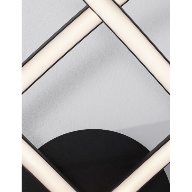 DimmableSandy Black Aluminium& AcrylicLED 36 Watt 230 Volt1800Lm 3000 IP20D : 59 W: 59 H: 15 cm 9848136