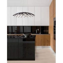 Dimmable Sandy Black Aluminium & Acrylic LED 83 Watt 230 Volt 4000Lm 3000 IP20 D : 81 W: 81 H: 150 cm 9848138