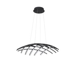 Dimmable Sandy Black Aluminium & Acrylic LED 83 Watt 230 Volt 4000Lm 3000 IP20 D : 81 W: 81 H: 150 cm 9848138
