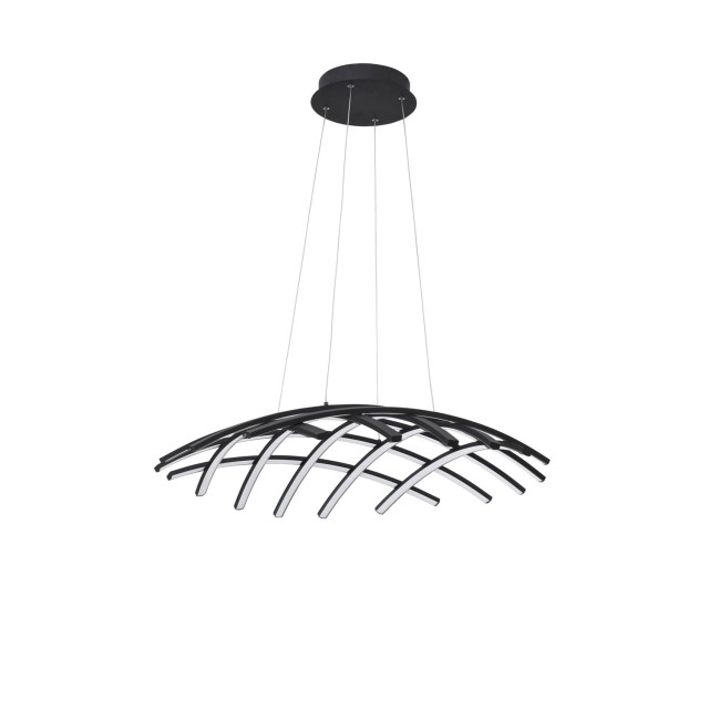 Dimmable Sandy Black Aluminium & Acrylic LED 83 Watt 230 Volt 4000Lm 3000 IP20 D : 81 W: 81 H: 150 cm 9848138