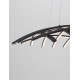 Dimmable Sandy Black Aluminium & Acrylic LED 83 Watt 230 Volt 4000Lm 3000 IP20 D : 81 W: 81 H: 150 cm 9848138