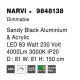 Dimmable Sandy Black Aluminium & Acrylic LED 83 Watt 230 Volt 4000Lm 3000 IP20 D : 81 W: 81 H: 150 cm 9848138