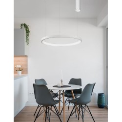 Φωτιστικό Κρεμαστό Εσωτερικού Χώρου με LED Πλακέτα Αλουμινίου Λευκό Ματ Φ48 Pertino 9853681 Nova Luce
