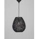 Black Paper Black Fabric Wire & Base LED LED E27 1x12 Watt 230 Volt IP20 Bulb Excluded D: 30.5 H1: 33 H2: 215 cm 9858713