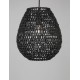Black Paper Black Fabric Wire & Base LED LED E27 1x12 Watt 230 Volt IP20 Bulb Excluded D: 30.5 H1: 33 H2: 215 cm 9858713