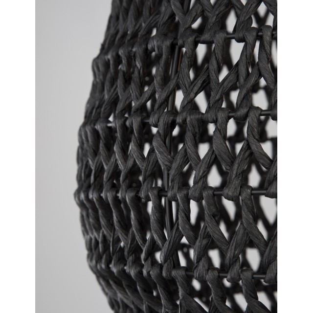 Black Paper Black Fabric Wire & Base LED LED E27 1x12 Watt 230 Volt IP20 Bulb Excluded D: 30.5 H1: 33 H2: 215 cm 9858713