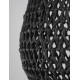 Black Paper Black Fabric Wire & Base LED LED E27 1x12 Watt 230 Volt IP20 Bulb Excluded D: 30.5 H1: 33 H2: 215 cm 9858713