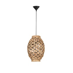 Dried Water Hyacinth Black Fabric Wire & Base LED LED E27 1x12 Watt 230 Volt IP20 Bulb Excluded D: 24.5 H1: 35.5 H2: 215 cm 9858748